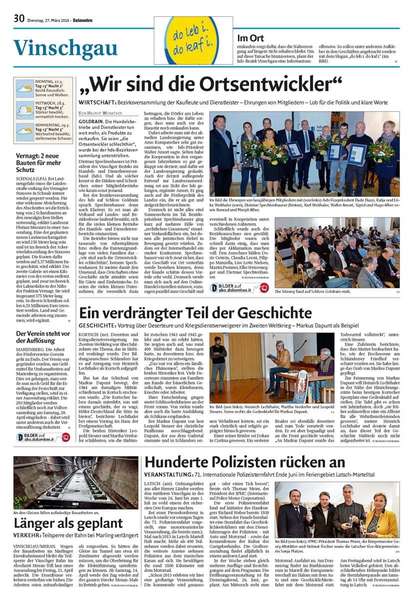 Pressebericht über die Sternfahrt 2018 im Dolomiten