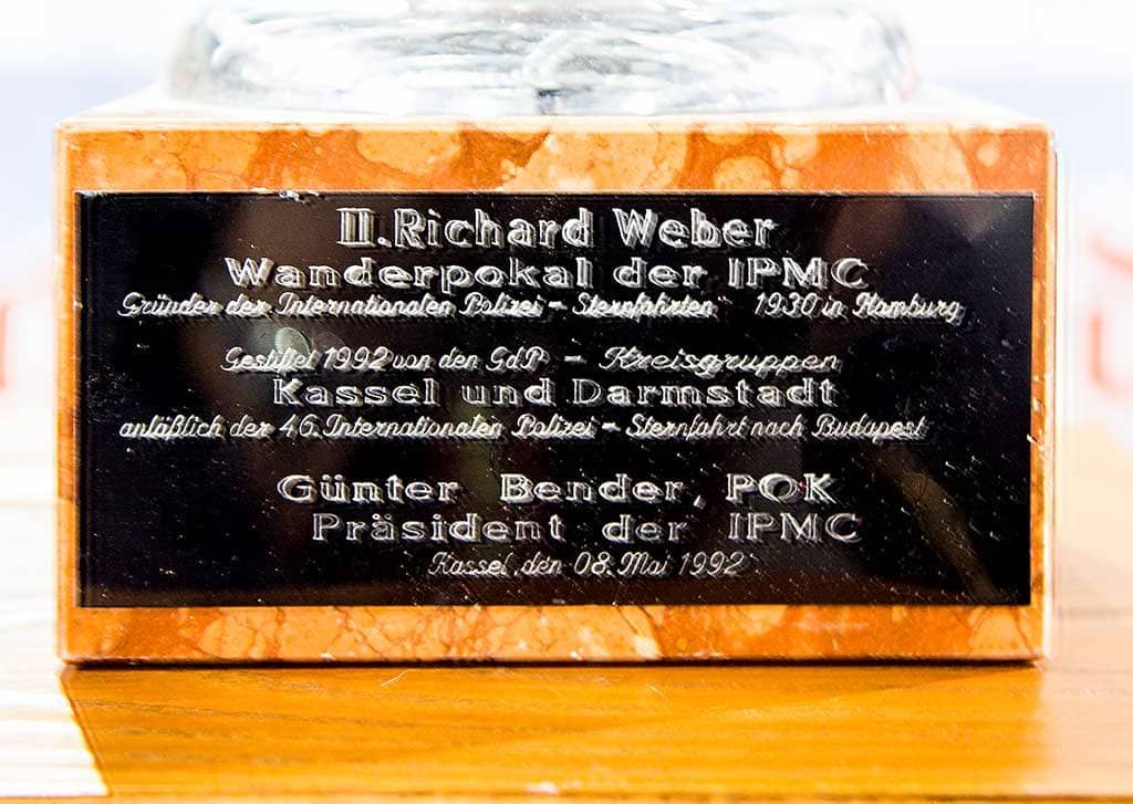 Tafel am Richard-Weber-Pokal